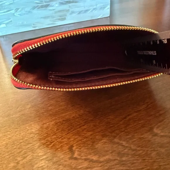 Limited Edition COACH Coated Cloth Pink and Cherry Zippered Pouch - Picture 9 of 11